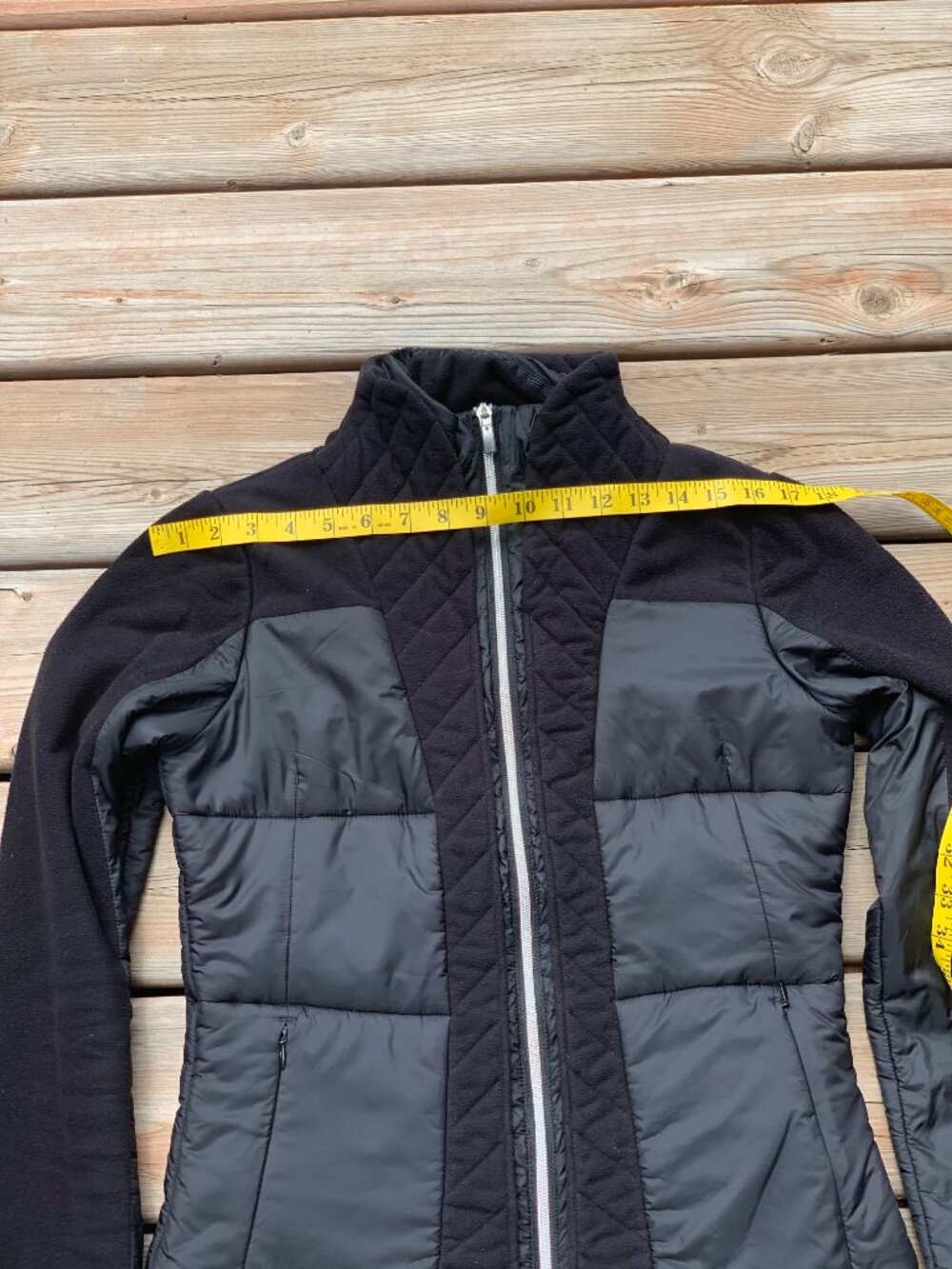 Lululemon St Moritz Puffer Jacket Women's 6 Black Quilted Fleece Full Zip Coat - Picture 10 of 13
